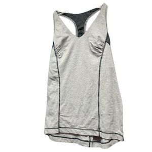 Lululemon Gray Tank with Built-In Bra with Adjustable Clasps Size 6